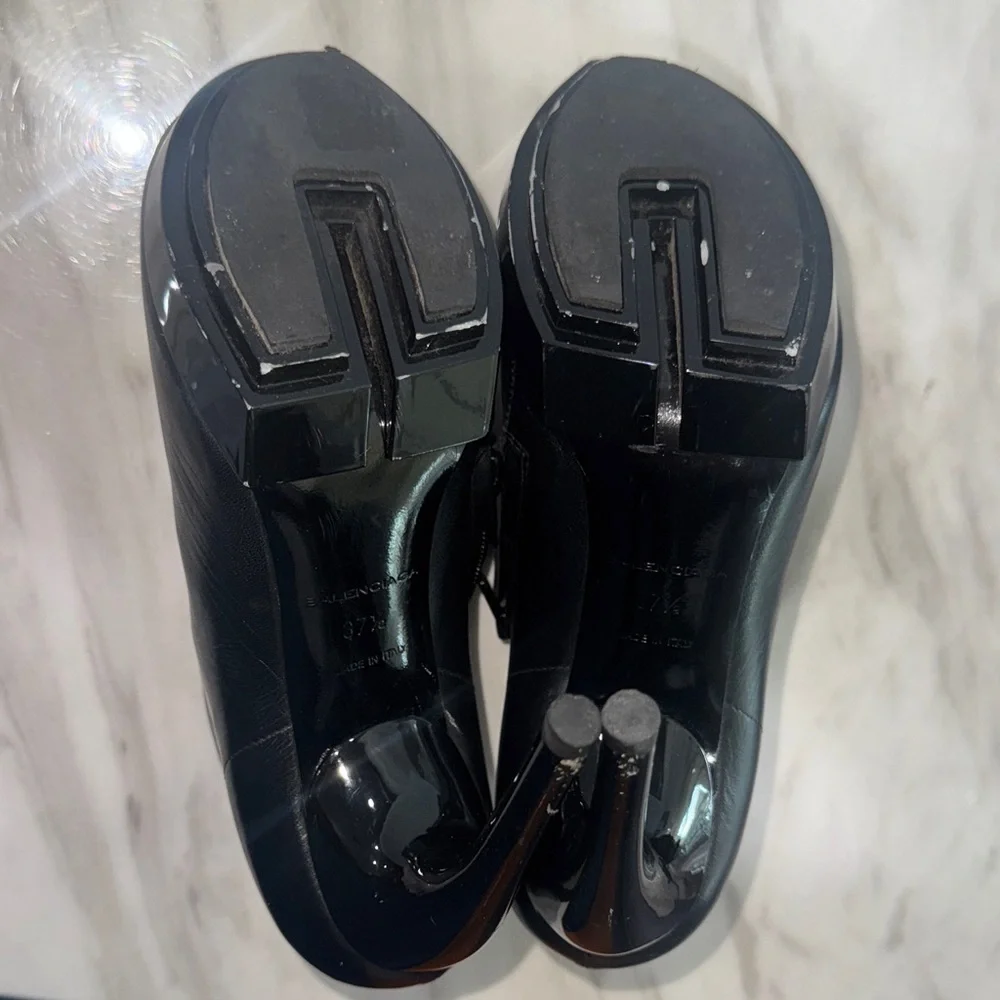 Balenciaga Sleek Black Ankle Booties size 7.5